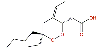 6-Butyl-6-ethyl-4-ethylidene-1,2-dioxan-3-acetic acid